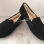 Black Moccasin Slippers, Size 10 Photo 0
