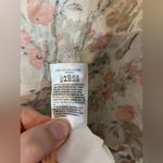 Lucky Brand Vintage Romantic Floral Beige Boho Print Tassel Tie VCut Blouse Sz L Photo 13