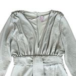 ASOS Design Women’s Green Plunge Mini Dress With Wrap Drape Skirt Size 10 Photo 2