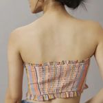 Anthropologie Pilcro Crop Tube Top New Medium Strapless Smocked Rainbow NWT RARE Photo 1
