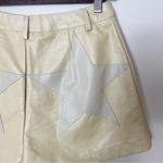 Nasty Gal NWT Faux Leather Star Shorts Beige High Rise Women's Size 2 Photo 5