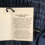 Area Stars NWT Women’s Navy Blue Ali Cropped Drawstring Cut Hem Pants Large Photo 7