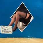 Vintage Burlington Sheer Legacy Medium Black N53 Thigh Highs Photo 3