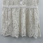 Rachel Zoe RTR Jamie White Floral Lace Short Sleeve Mock Neck Top Sz 12 Photo 3