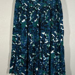 Gap  Blue Floral Midi Skirt Size Medium Photo 0