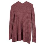Moral Fiber Cardigan Womens M Pink Open Front Chenille Cozy Minimalist Slouchy Photo 2