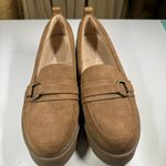 Naturalizer Soul Joyla Platform Loafers Tan Faux Suede Slip On Shoes 7M Brown Size 7 Photo 2