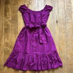 Daniel Cremieux Purple Ruffled Tie Front Sundress XS Photo 0