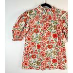 New Sohana Womens Top Floral Puffed Blouse Smocked Yoke Babydoll Cottagecore XS Red Photo 1