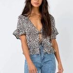 Princess Polly Arman Leopard Tie Top Photo 0