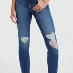 Good American  “Good Legs Crop Distressed” GLCI014T straight leg denim jeans Photo 0