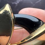 Trifari Vintage  Brooch Pin Gold Tone Black Signed - Has Wear Photo 11