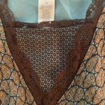 Emma James Brown Turquoise Crossover Top sz 12 NWT Photo 3