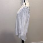 Lucky Brand boho white lace back button sheer long sleeve blouse Photo 2