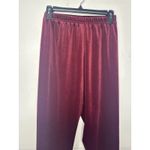 RUSS Women’s Size Large Pajama Top Burgundy Velour Corduroy Button Front Red Photo 12