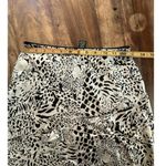 Timing  Black And Cream Flared Floral Satin Midi Skirt Size Medium Photo 1