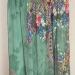 Soft Surroundings Green Floral Maxi Skirt Small Boho Photo 0