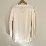 Rachel Zoe  White Knite V Neck Tunic Sweater Photo 8