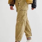 Free People FP First Light Utility Cargo Pants In Boa Green Women’s Sz 4 Photo 0