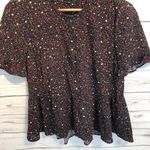 Madewell NWT  Studio Ruffle Hem top Starry night Photo 5