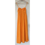 Farm Rio  Women's Mustard Orange Bustier Maxi Dress M Gauzy Vacation Beach Resort Photo 4
