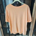 We The Free Free People tee We The Nina top tangerine Cactus Flower raw hem short sleeve Photo 1