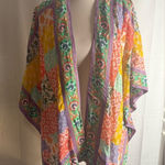 Tolani  Red and Yellow Cardigan Tunic Cover Up Photo 0