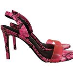Gianni Bini Neon Pink Black Python Print Heels sz 8.5 Photo 0