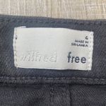 Wilfred Free WIFRED FREE Aritzia Tanit Black Denim Mini Jean Skirt Size 4 Raw Hem Grunge 90s Photo 6