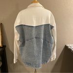 Andrée Andree Shacket Color Material Block Denim And White XXL Photo 2
