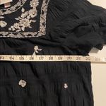 Knox Rose Women’s  Embroidered Black Top blouse gauzy size medium oversized Photo 3