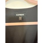 EXPRESS Black V-Neck Straight Leg 3/4 Length Sleeve Belted Jumpsuit, S Photo 2