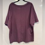 Aerie  Plum Oversized V-Neck Top Photo 3