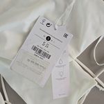 Bershka NWT!  White Bow Tie Open Back Top Size S Photo 2