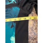 Fabletics JoJo Nocturnal Floral Zip Up Jacket Medium Blue Green Black Photo 5