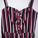Flynn Skye  Revolve Jade Burgundy Striped Boho Festival Jumpsuit Small Photo 3