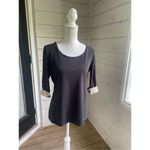Burberry Brit Scoop Neck Jersey Tee Blouse Blavk Size L Photo 13