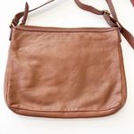 Fossil  Elise Brown Leather Crossbody Bag Pebbled Leather Tan Zip Pocket Cow Hide Photo 10