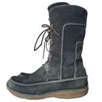 Timberland Fauna Tall Suede moccasin lace up Boots Black size 7.5 Photo 6