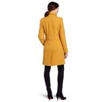 Calvin Klein NWT  Single Breasted Wool Pea Coat Winter Dress Coat Mustard Size 6 Photo 11