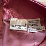 Newport News Easy Style Pink Leather Midi Pencil Skirt Sz 6 Photo 2