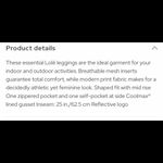 Lole  Burst Black and Gold Print Ankle Leggings. Size Small. EUC Photo 12