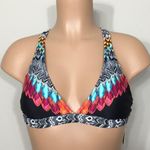 Jessica Simpson triangle feather print bikini. M-top/L-bottom. NWT Photo 9