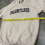 Talentless  Beige Pullover Hoodie Sweatshirt Graphic Print Casual Preppy Sz M Photo 8
