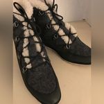 Sorel  women charcoal gray black leather platform wedge boots Size 7.5 Photo 9