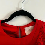 203 Aijek Mae Ruffled Long Sleeve Lace Dress Red Size 2 Photo 3