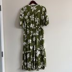 Sonoma  Olive Floral Midi Dress Size PM Photo 7