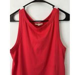 Madewell NWT  Regenerative Cotton Essential High Neck Tank Top Red Womens Large Photo 5