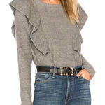 Mcguire  Sabina Ruffle Pullover Sweater Women XS Cozy Cotton Blend Fall Boho Chic Photo 0