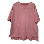 Source Unknown Womens Oversized Tshirts Tops Blouse Mineral Wash Exposed Seam Pink Size 2X Plus Photo 2